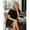 image:imageZESICA Womens Summer Short Sleeve Tie Front Mini DressBlack