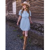 image:imageZESICA Womens Summer Short Sleeve Tie Front Mini DressBlue