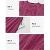 image:imageZESICA Womens Summer Short Sleeve Tie Front Mini DressEggplant