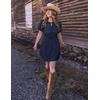 image:imageZESICA Womens Summer Short Sleeve Tie Front Mini DressNavy