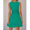 image:imageZESICA Womens Summer Sleeveless Hollow Out Mini DressesGreen