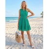 image:imageZESICA Womens Summer Sleeveless Hollow Out Mini DressesGreen
