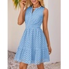 image:imageZESICA Womens Summer Sleeveless Hollow Out Mini DressesLightblue