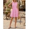 image:imageZESICA Womens Summer Sleeveless Hollow Out Mini DressesPink