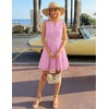 image:imageZESICA Womens Summer Sleeveless Hollow Out Mini DressesPink
