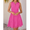 image:imageZESICA Womens Summer Sleeveless Hollow Out Mini DressesRose