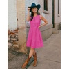 image:imageZESICA Womens Summer Sleeveless Hollow Out Mini DressesRose