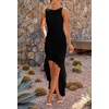 image:imageZESICA Womens Summer Sleeveless Ruched Bodycon Long DressesDim