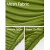 image:imageZESICA Womens Summer Sleeveless Ruched Bodycon Long DressesGreen
