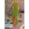 image:imageZESICA Womens Summer Sleeveless Ruched Bodycon Long DressesGreen