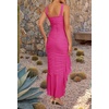 image:imageZESICA Womens Summer Sleeveless Ruched Bodycon Long DressesRose