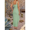 image:imageZESICA Womens Summer Sleeveless Ruched Bodycon Long DressesSage
