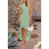 image:imageZESICA Womens Summer Sleeveless Ruched Bodycon Long DressesSage