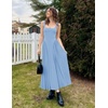 image:imageZESICA Womens Summer Sleeveless Square Neck Vacation SundressBlue