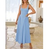 image:imageZESICA Womens Summer Sleeveless Square Neck Vacation SundressBlue