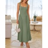 image:imageZESICA Womens Summer Sleeveless Square Neck Vacation SundressGreen