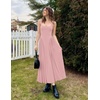 image:imageZESICA Womens Summer Sleeveless Square Neck Vacation SundressGreypink