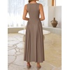 image:imageZESICA Womens Summer Sleeveless Square Neck Vacation SundressKhaki