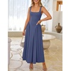 image:imageZESICA Womens Summer Sleeveless Square Neck Vacation SundressNavy
