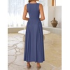 image:imageZESICA Womens Summer Sleeveless Square Neck Vacation SundressNavy