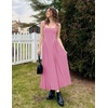 image:imageZESICA Womens Summer Sleeveless Square Neck Vacation SundressPink