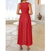image:imageZESICA Womens Summer Sleeveless Square Neck Vacation SundressRed