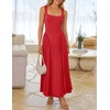 image:imageZESICA Womens Summer Sleeveless Square Neck Vacation SundressRed