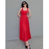 image:imageZESICA Womens Summer Sleeveless Square Neck Vacation SundressRed