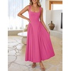 image:imageZESICA Womens Summer Sleeveless Square Neck Vacation SundressRose