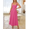 image:imageZESICA Womens Summer Sleeveless Square Neck Vacation SundressRose