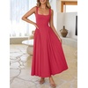image:imageZESICA Womens Summer Sleeveless Square Neck Vacation SundressWatermelonred