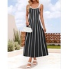 image:imageZESICA Womens Summer Sleeveless Striped Vacation Midi DressBlack