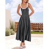 image:imageZESICA Womens Summer Sleeveless Striped Vacation Midi DressBlack