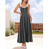 image:imageZESICA Womens Summer Sleeveless Striped Vacation Midi DressBlack
