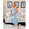 image:imageZESICA Womens Summer Sleeveless Striped Vacation Midi DressBlue