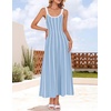 image:imageZESICA Womens Summer Sleeveless Striped Vacation Midi DressBlue