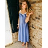 image:imageZESICA Womens Summer Sleeveless Striped Vacation Midi DressDusty Blue