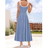 image:imageZESICA Womens Summer Sleeveless Striped Vacation Midi DressDusty Blue