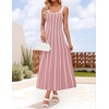 image:imageZESICA Womens Summer Sleeveless Striped Vacation Midi DressDusty Pink