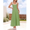 image:imageZESICA Womens Summer Sleeveless Striped Vacation Midi DressLight Green