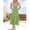 image:imageZESICA Womens Summer Sleeveless Striped Vacation Midi DressLight Green