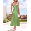 image:imageZESICA Womens Summer Sleeveless Striped Vacation Midi DressLight Green