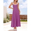 image:imageZESICA Womens Summer Sleeveless Striped Vacation Midi DressPlum