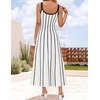image:imageZESICA Womens Summer Sleeveless Striped Vacation Midi DressWhite
