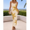 image:imageZESICA Womens Summer Spaghetti Strap Bodycon Beach Vacation Maxi DressesApricot