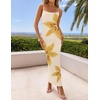image:imageZESICA Womens Summer Spaghetti Strap Bodycon Beach Vacation Maxi DressesApricot
