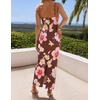 image:imageZESICA Womens Summer Spaghetti Strap Bodycon Beach Vacation Maxi DressesBrown