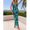 image:imageZESICA Womens Summer Spaghetti Strap Bodycon Beach Vacation Maxi DressesGreen
