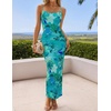 image:imageZESICA Womens Summer Spaghetti Strap Bodycon Beach Vacation Maxi DressesPine Green
