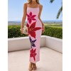 image:imageZESICA Womens Summer Spaghetti Strap Bodycon Beach Vacation Maxi DressesPink